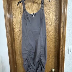 Wearables brand- Women’s Gray Ruched Strap Dress